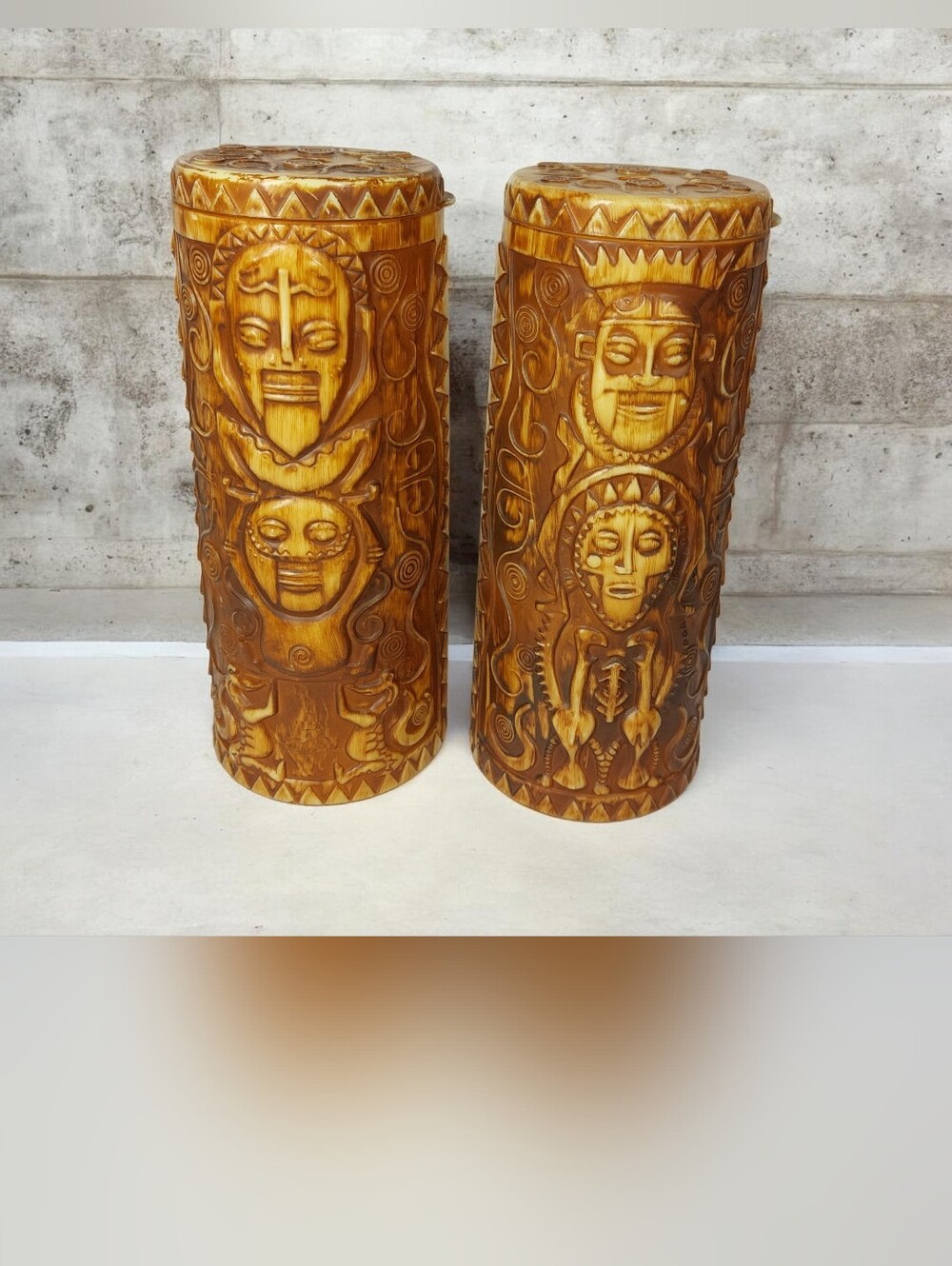 Disney Parks Enchanted Tiki Room Sipper Cup Tumblers Set Of 2